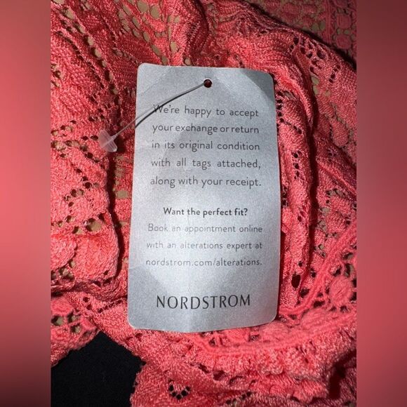 Saylor NWT Darian Crochet Lace Cutout Mini Dress Porcelain Rose Pink Size Large - Picture 10 of 12